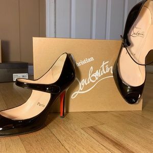 Christian Louboutin Black Patent Peeptoe